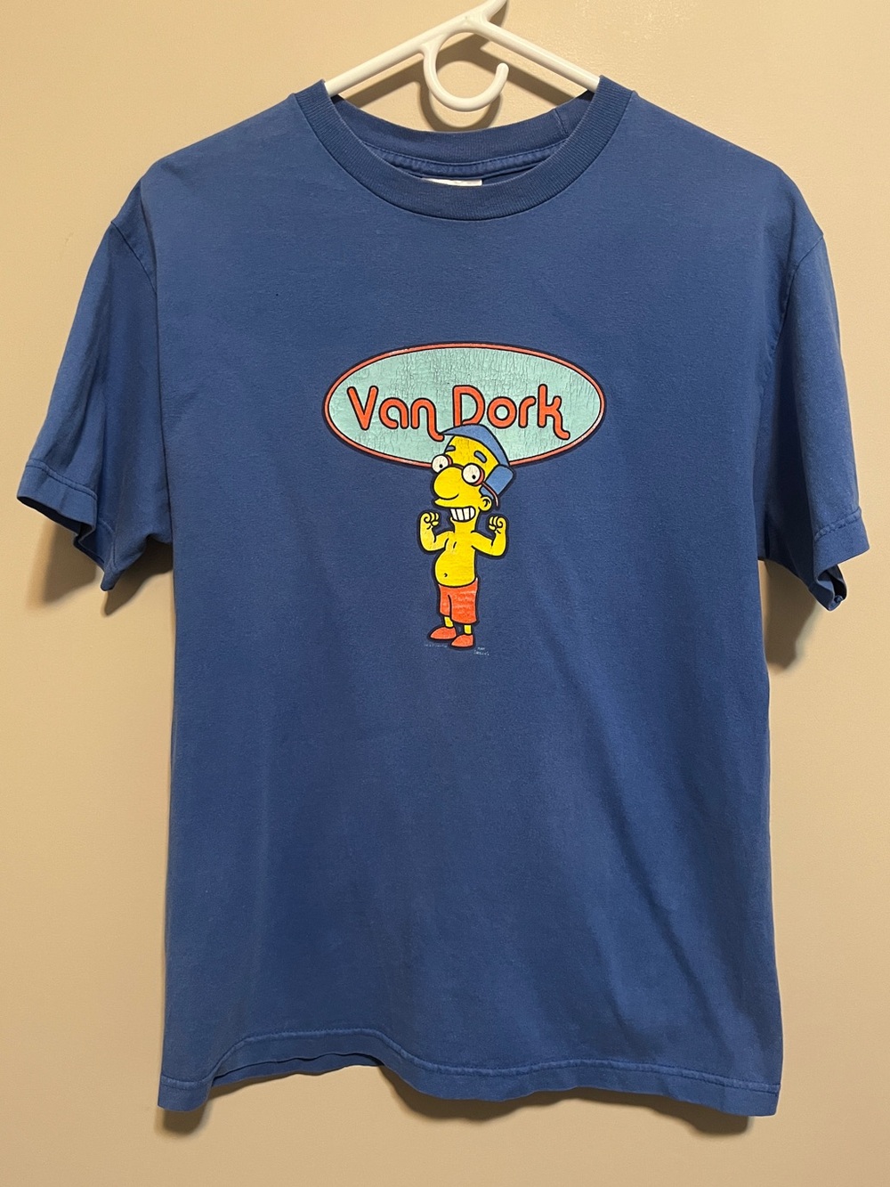 Van Dork Blue Graphic Tee, size M